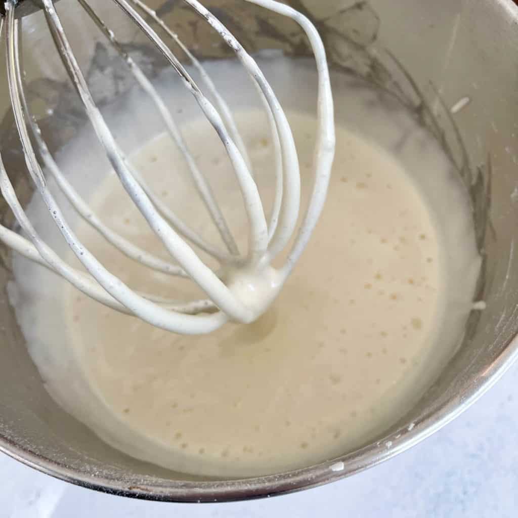 Aerated eggs turn white in color.