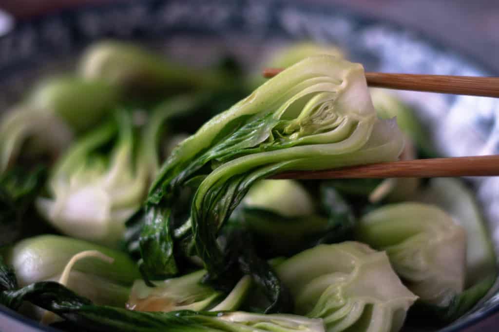 Shanghai bok choy stem.