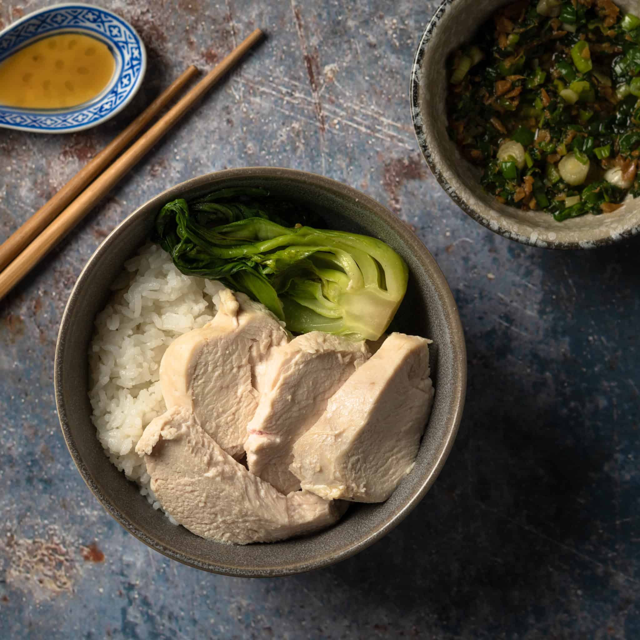 Easy White Cut Chicken Breast with Ginger Scallion Sauce (no poaching) Busy But Cooking