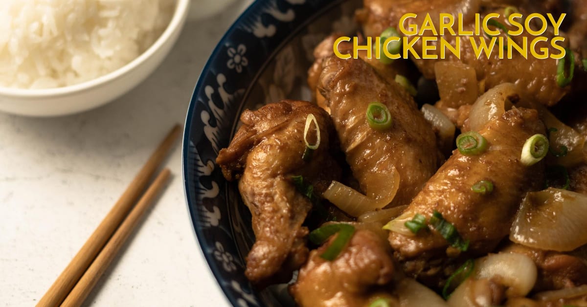 One Pot Garlic Soy Chicken Wings Busy But Cooking