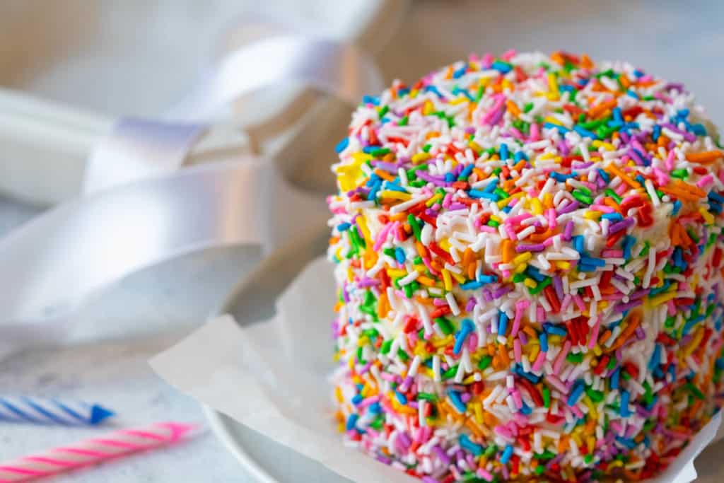 Lunch box cake with sprinkles!