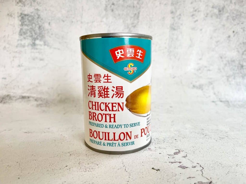 Can of Chinese chicken broth.