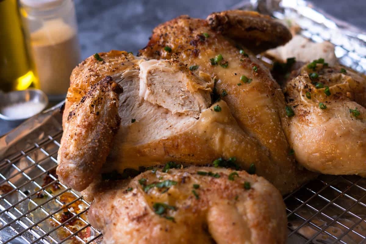 Easy 4 Ingredient Roast Chicken Without Butter Busy But Cooking